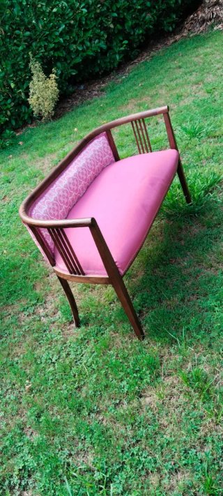 Banco tapizado madera maciza