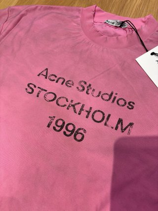 Camiseta Acne Studios Oversize Rosa Talla M