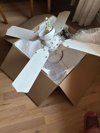 Lámpara Ventilador Techo Blanca