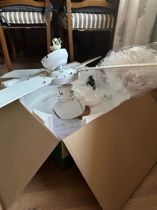Lámpara Ventilador Techo Blanca