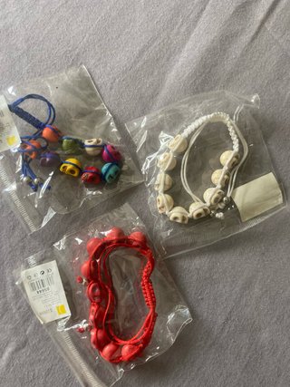 Confezione da 3 Braccialetti Teschio Multicolore