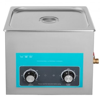 Limpiador ultrasónico de 15L, limpiador de joyas con calentador y temporizador para limpieza de joyas, control por perilla, gafas, anillos, dentaduras, instrumentos musicales