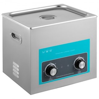 Limpiador ultrasónico de 15L, limpiador de joyas con calentador y temporizador para limpieza de joyas, control por perilla, gafas, anillos, dentaduras, instrumentos musicales