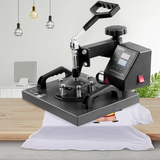 Máquina de Prensa Térmica, 10x12 pulgadas / 25x30 cm, Impresora de Transferencia por Sublimación 2EN1 Clamshell con Recubrimiento de Teflón, Control de Calor Digital Preciso, Powerpress para Camis...