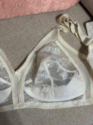 Reggiseno pizzo bianco vintage