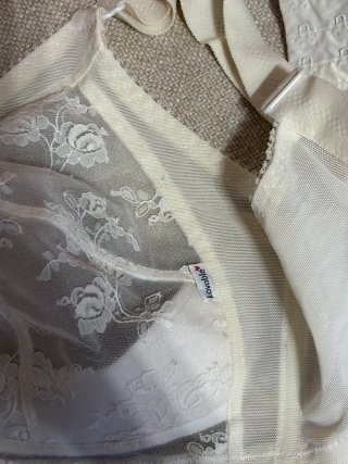 Reggiseno pizzo bianco vintage