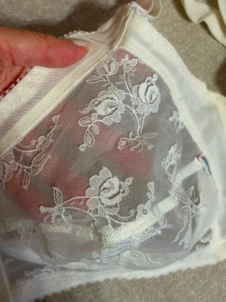 Reggiseno pizzo bianco vintage