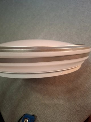 Lámpara LED Redonda Plata y Blanca
