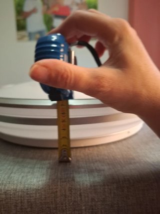 Lámpara LED Redonda Plata y Blanca