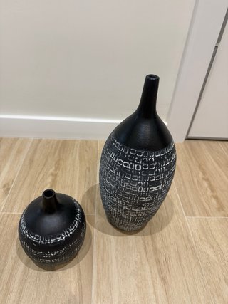 Jarrón Decorativo Zara Home Negro y Blanco