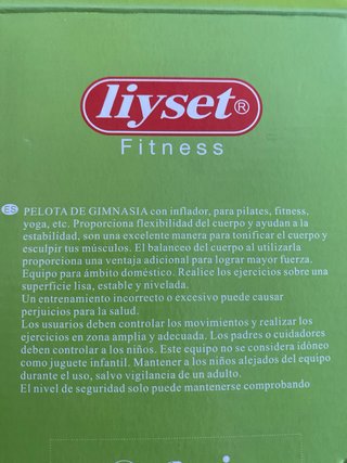 Pelota de Gimnasia Liyset 65 cm con inflador