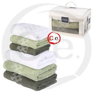 Set 6 Asciugamani Cotone 100%