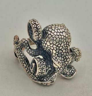 Anillo en Plata 925 con figura de Pulpo