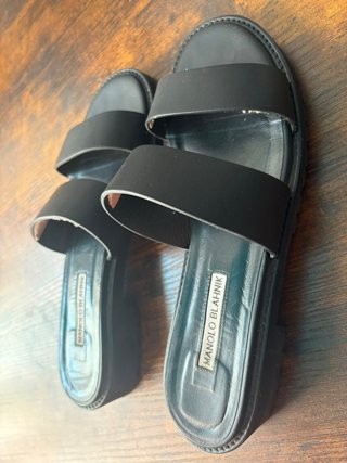 Sandalias Manolo Blahnik Piel Negras