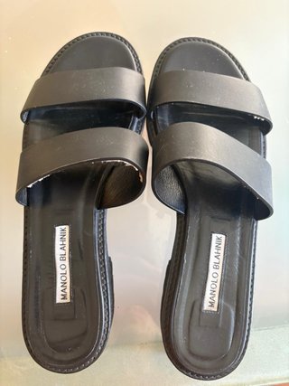 Sandalias Manolo Blahnik Piel Negras