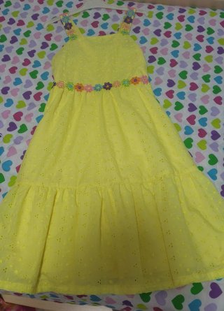 Vestido amarillo niña 11 años flores