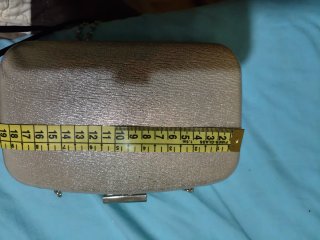 Bolso de mano plateado