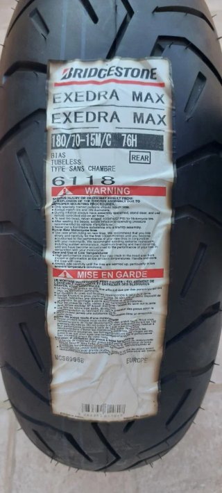 Neumático 180/70-15 76H EXEDRA MAX BRIDGESTONE