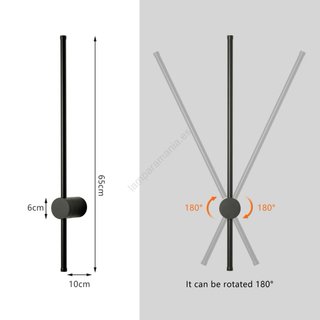 Aplique LED exterior negro metal