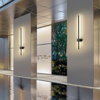 Aplique LED exterior negro metal