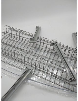 Emuca - Escurreplatos para módulos altos Suprastar - Escurridor de Platos y Vasos para Muebles de Cocina - módulo 900mm - Acero - Pi