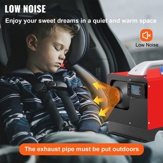 NUEVO Calentador de Aire Diesel, Calentador de Estacionamiento de 5KW 12V, Calentador de Mini Camión, Con Agujero de Salida Única, con LCD Negro, Control Remoto, Calentador Diesel de Calentamiento...