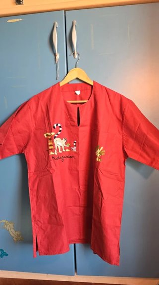 Camicia rossa uomo taglia L Madagascar