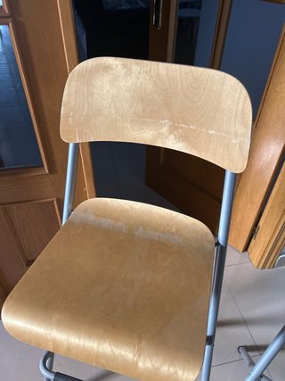 Banqueta alta Ikea roble y acero Las 2 por 30€