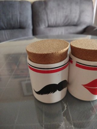Juego 2 tarros vintage 70s