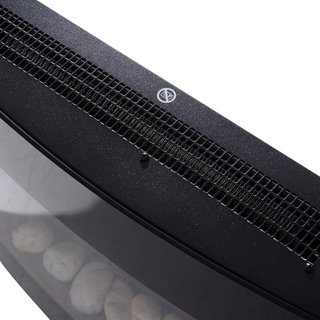 Chimenea Eléctrica de Pared con Efecto Llama de Color y Control Remoto, Chimenea Eléctrica 1800W con Temperaturas Regulables, Termostato, Temporizador y Protección contra Sobrecalentamiento, Negro