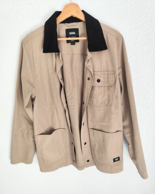 Chaqueta Vans Talla M Beige Negra