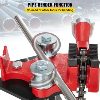 Torno de Cadena Tripode | Capacidad de Tubería de 1/8"-5" | Longitud de 92.5 cm | Piernas de Acero Plegables y Portátiles | Agarre, Soporte y Doblado de Tuberías | Ideal para Uso en Fábrica, Talle...