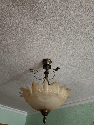 Lámpara vintage flor cristal esmerilado
