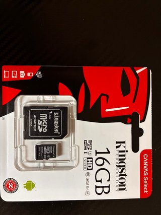 Tarjeta Micro SD Kingston 16GB con Adaptador