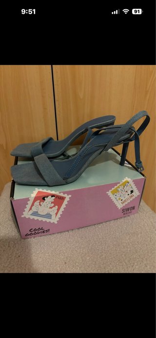 Sandalias Stradivarius Azul Denim