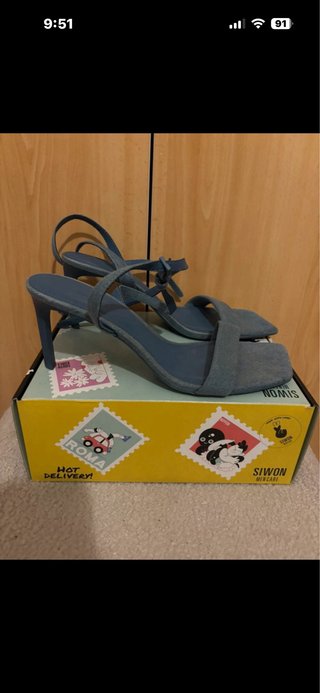 Sandalias Stradivarius Azul Denim