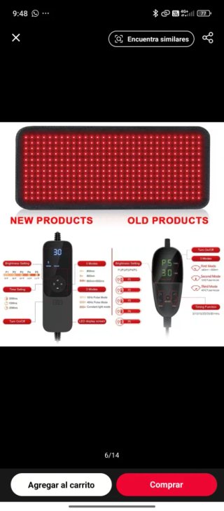 Cinturón Manta Terapia Luz Roja Infrarroja LED