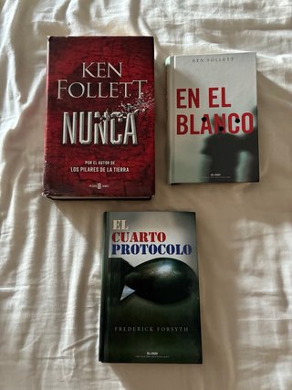 Lote 6 libros ken follet, perez reverte…