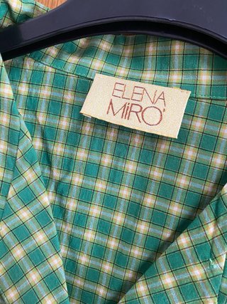 Camicia quadri verde Elena Mirò Made in Italy