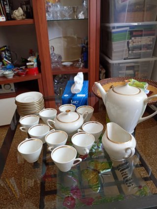 Servizio caffè vintage anni 70 con lattiera
