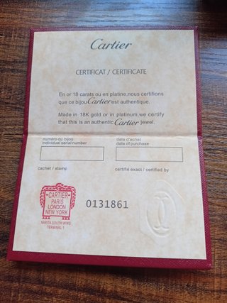 Scatola Cartier Rossa