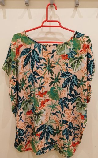 Blusa Elogy Talla XL Estampado Tropical