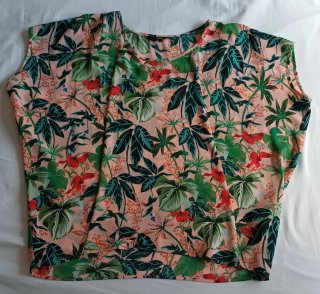 Blusa Elogy Talla XL Estampado Tropical