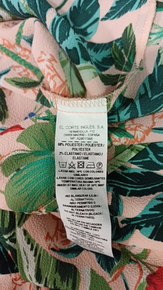 Blusa Elogy Talla XL Estampado Tropical