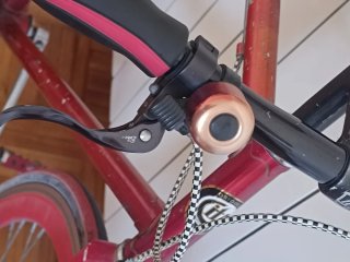 Bicicleta urbana single speed roja