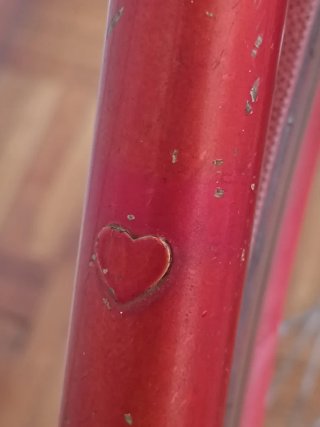 Bicicleta urbana single speed roja
