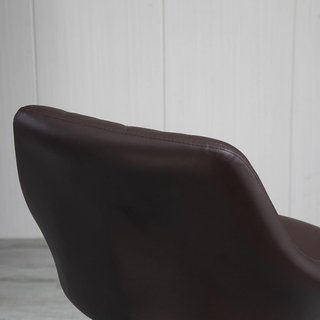 Conjunto de 2 Taburetes de Bar con Altura Ajustable, Base de Metal y Asiento de Piel Sintética, Taburetes Altos Modernos Giratorios con Respaldo y Reposapiés 46X48X83-104Cm, Marrón Oscuro y Negro