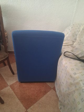 2 Butaca azul de tela