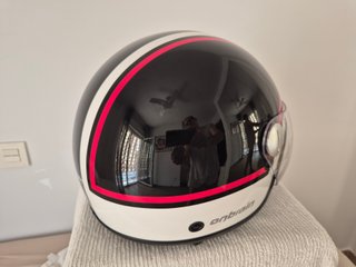 Casco Jet Onbrain Negro/Blanco/Rojo