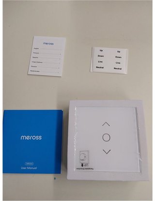 Meross Interruttore per Tende - Interruttore per Persiane LED Smart WiFi - Compatibile con Alexa e Google Assistant - Controllo